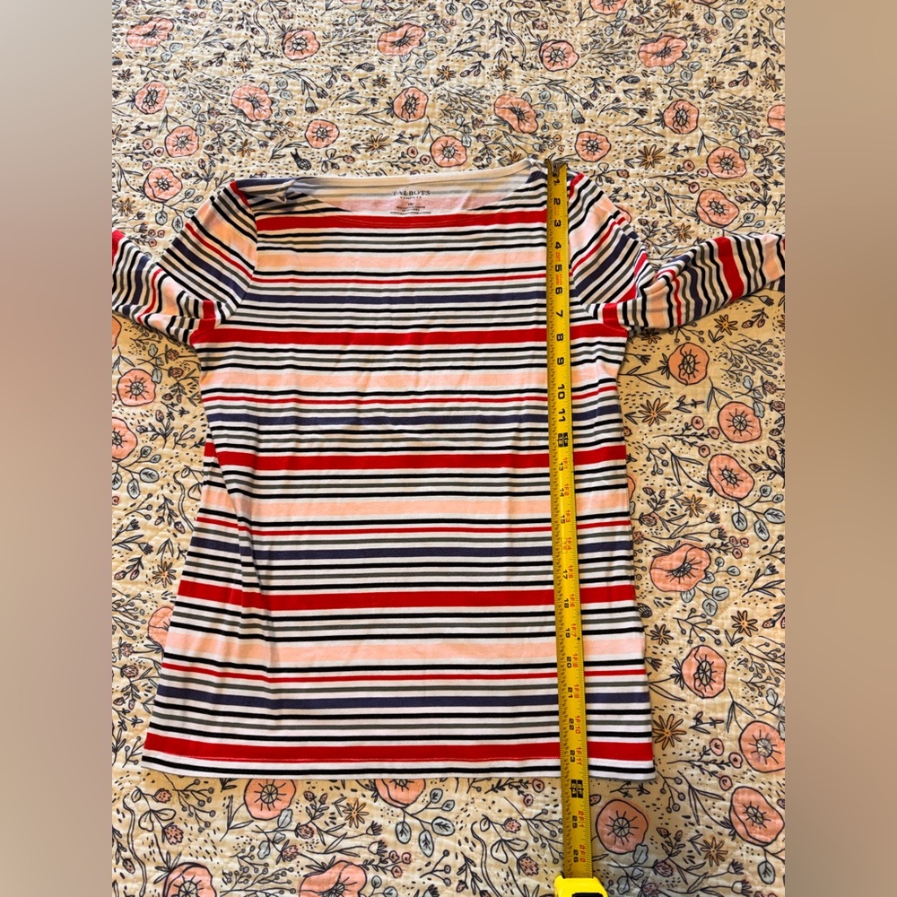 Talbots Multicolor Striped Top